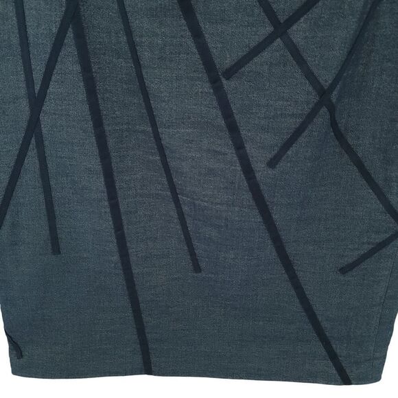 Akris Blue Mini Skirt with Abstract Design - Picture 3 of 10